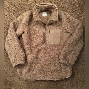 Abercrombie & Fitch Brown Sherpa Fleece
